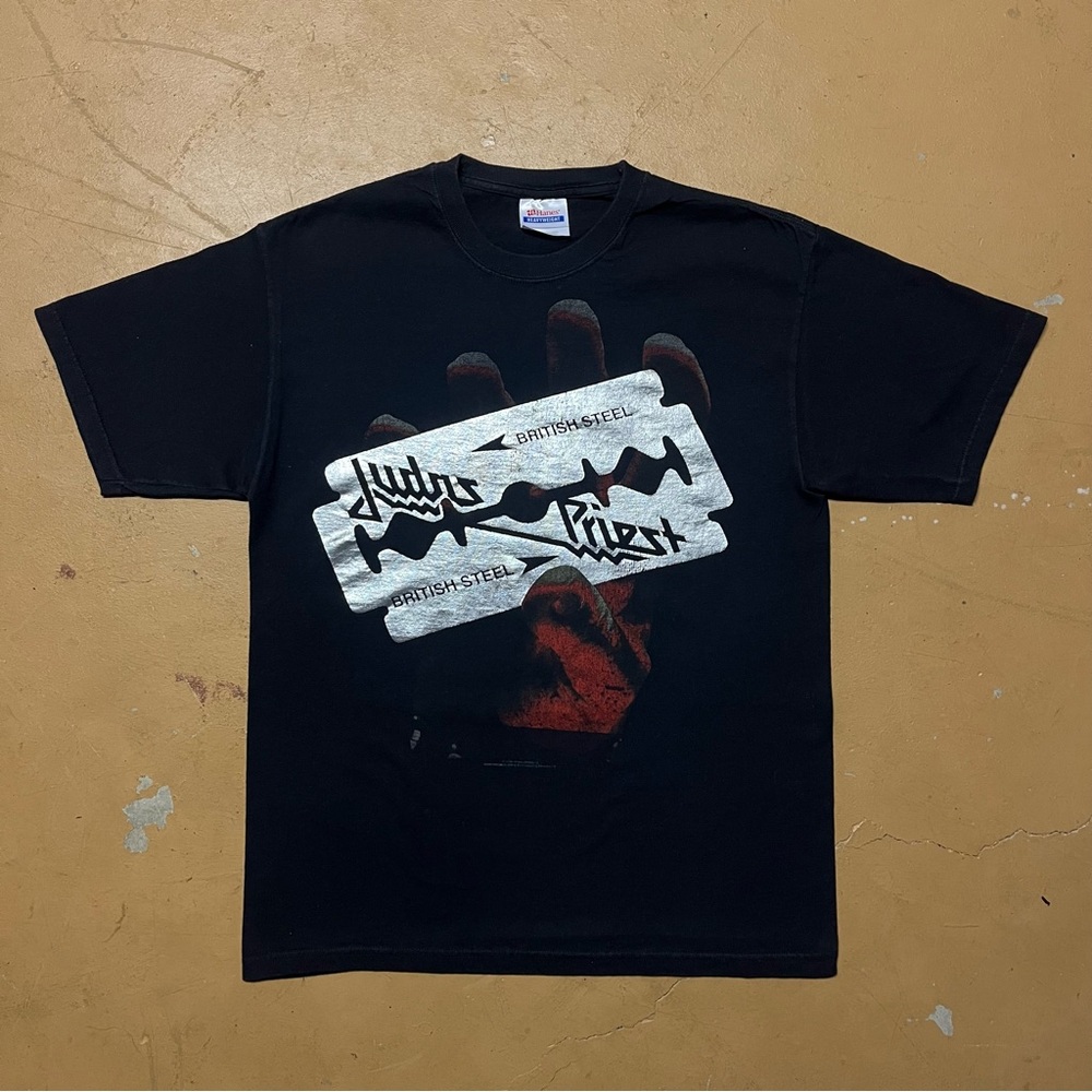 Y2K Judas Priest British Steel Music Band Promo T-Shirt Large